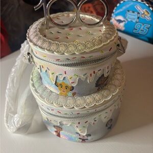 Loungefly White and Silver Crossbody Bag